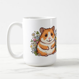 "Söt hamster & vilda blommor Tvåton Kaffemugg
