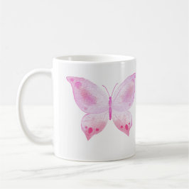 Söt Hand Illustrated Butterfly Mugg