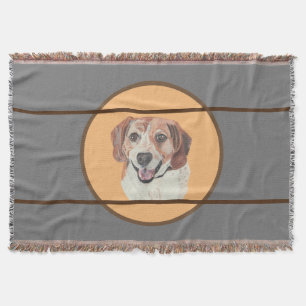 Söt Hand plockade Beagle Cotton Blanket Filt