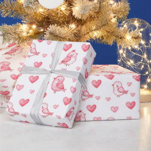 Söt hand plockade sömlöst mönster med vattenfärg presentpapper