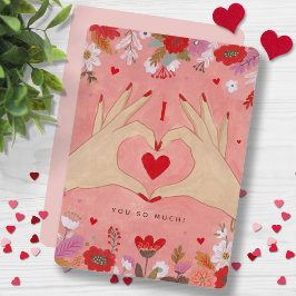 Söt Händer i Kärlek-kort för att signera Valentine Inbjudningar