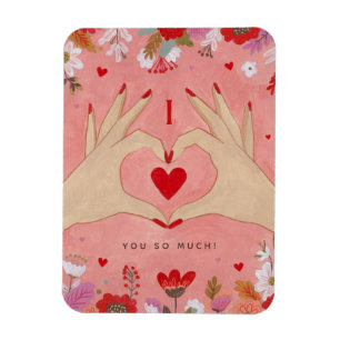 Söt Händer i Kärlek Sign Valentine Magnet