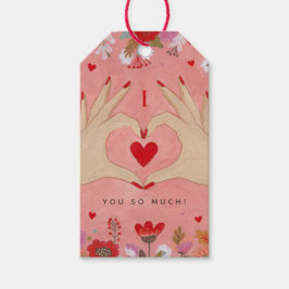Söt Händer i Kärlek Sign Valentine Presentetikett