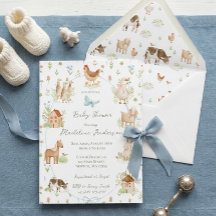 Söt handmålad Grandmillennial gårds-baby shower