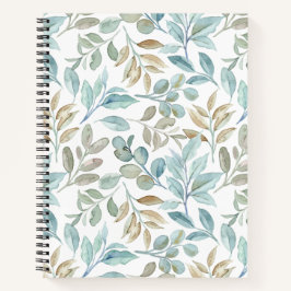 Söt handmålad naturblått och brunt löv