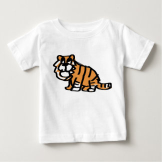 Söt Handritad Bebis Tiger Tecknad Barn T-Shirt