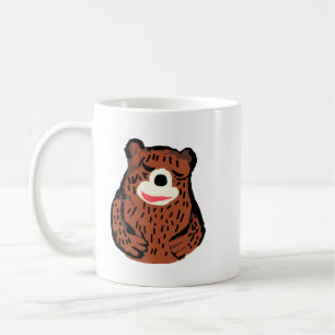 Söt Handritad Brunbjörn Kram Kaffemugg