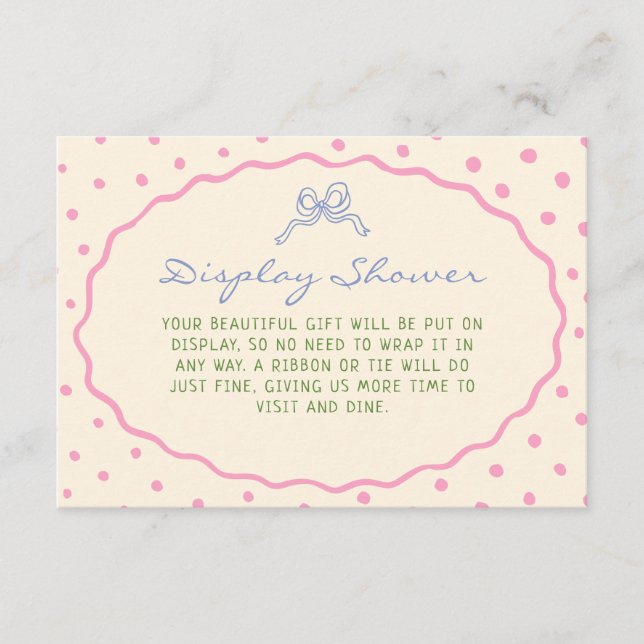 Söt Handritad Färgrik Visning Duschar Tilläggskort (Framsida)