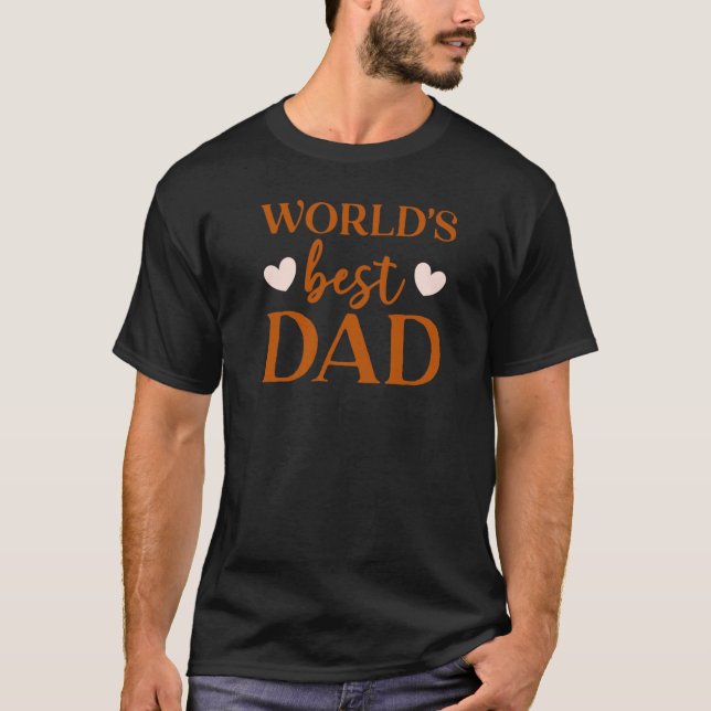 Söt handritad Fars dag Världens bästa pappa T Shirt (Framsida)
