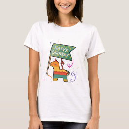 Söt Handritad Födelsedags- T Shirt