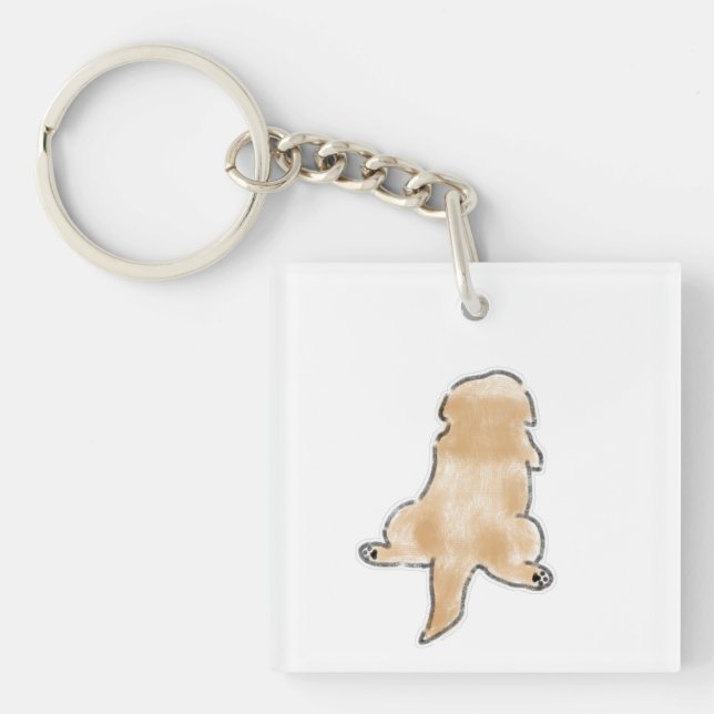 Söt handritad hund som sträcker sig, illustration  (Framsidan)