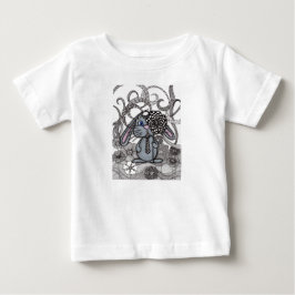 Söt Handritad Kanin Kanin Kanin Zen Doodle T-Shirt