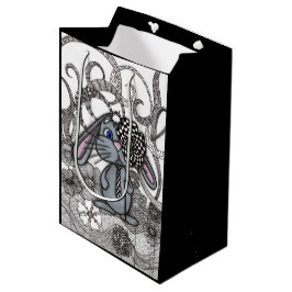 Söt Handritad Kanin Kanin Zen Doodle Presentbag