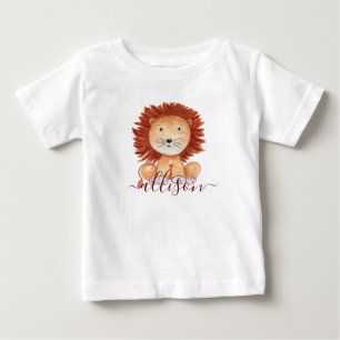 Söt handritad lejon personlig barn t shirt