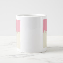 Söt Handritad Panda-konst Rosa Kaffemugg Jumbo Mugg