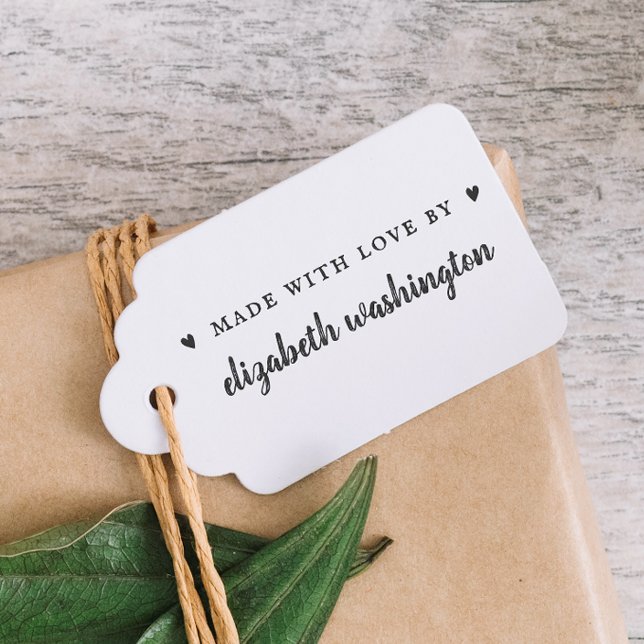 Söt handskriven med Kärlek efter eget namn Självfärgande Stämpel (Rubber Stamp Mock-up)