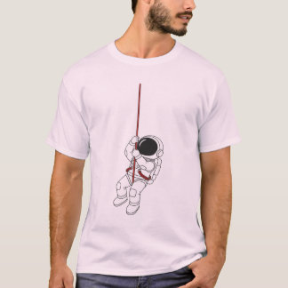 Söt hängande astronaut t-shirt lila
