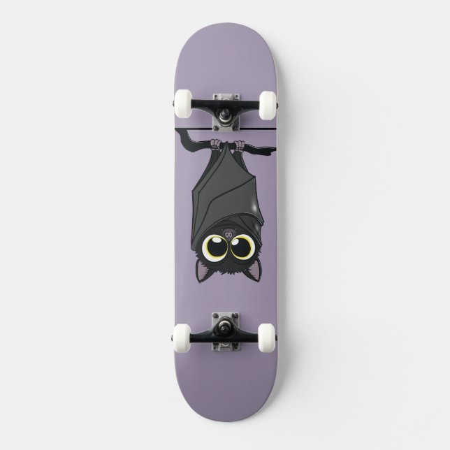 Söt hängande fladdermus  mini skateboard bräda 18,5 cm (Framsida)