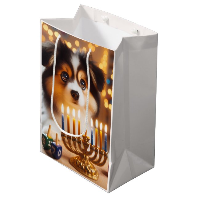 Söt Hanukkah-hund (Framsidan Vinklad)