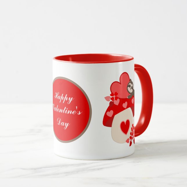Söt Happy Alla hjärtans dagsljus Mugg (Framsida höger)