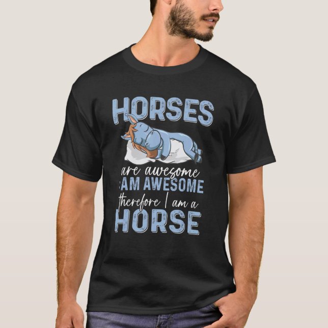 Söt häst skjorta häst grafisk_7 t shirt (Framsida)