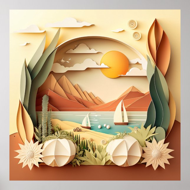 Söt hav älskare 3D-utseende Poster (Framsidan)