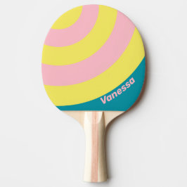 Söt Hav Kyss Cirkel Rand med Namn Pingisracket