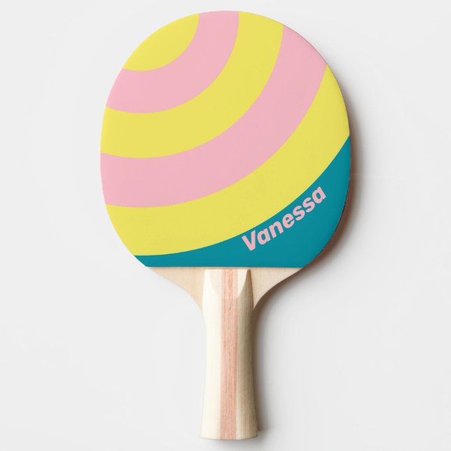 Söt Hav Kyss Cirkel Rand med Namn Pingisracket (Framsidan)