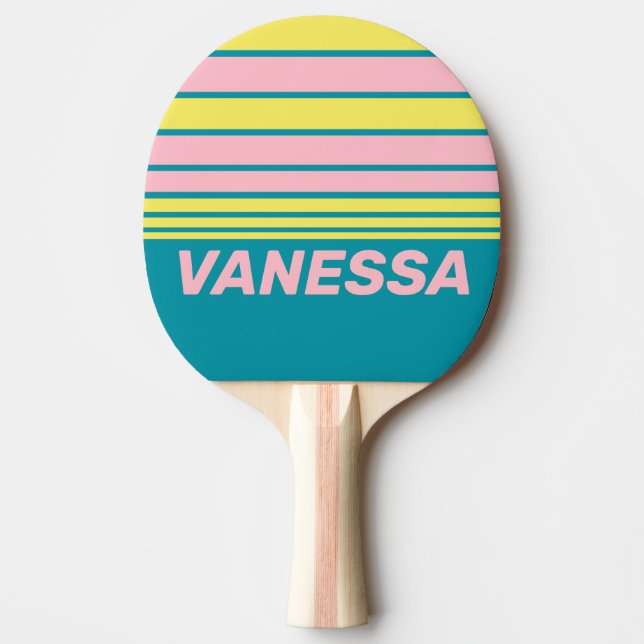 Söt Hav Kyss Horisont Randig med namn Pingisracket (Framsidan)