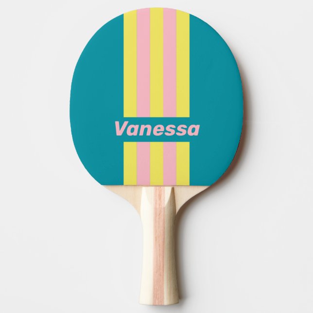 Söt Hav Kyss Pin Randig med Namn Pingisracket (Framsidan)