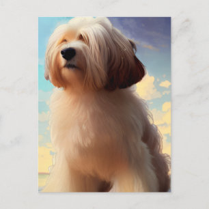 Söt Havanesiskt valp hund postkort Vykort