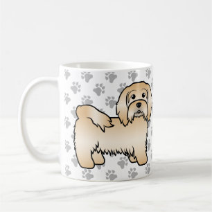 Söt Havanesiskt Valp Tecknad Hundillustration Kaffemugg