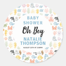 Söt havs undervattensdjur Baby Shower