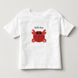Söt havskrabba med anpassat namn t shirt
