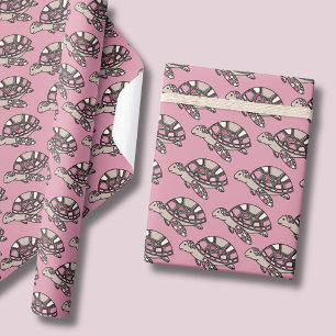 Söt havssköldpadda rosa presentpapper