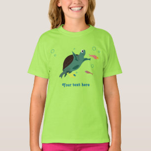 Söt havssköldpadda under havet konst t shirt