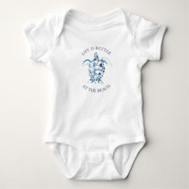 Söt havssköldpadda unik konst baby boy bodysuits t shirt