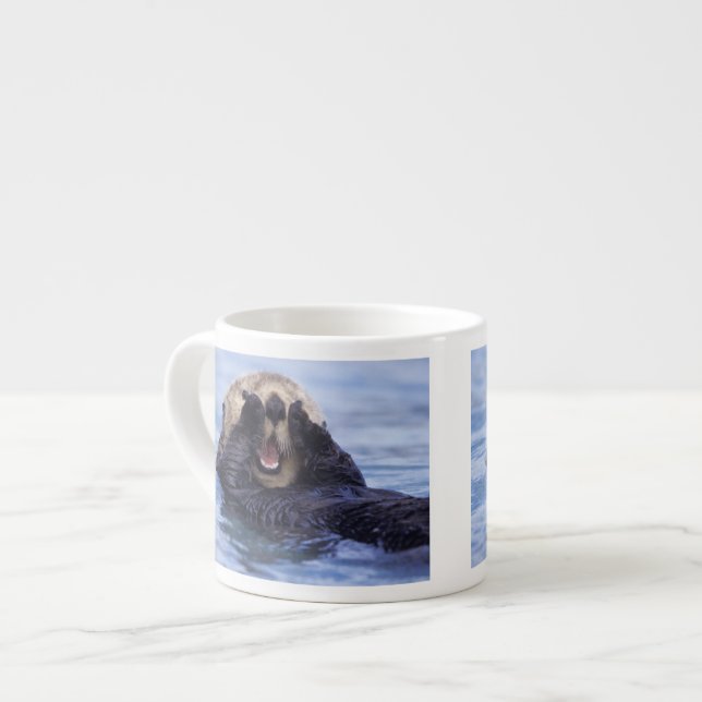 Söt havsutter | Alaska, USA Espressomugg (Framsida vänster)