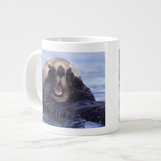 Söt havsutter | Alaska, USA Jumbo Mugg (Framsida vänster)