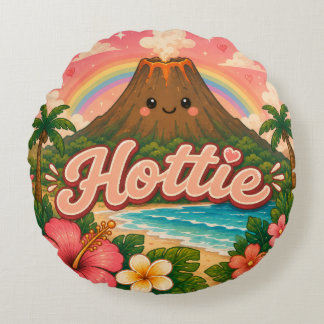 Söt Hawaii kawaii rund kudde