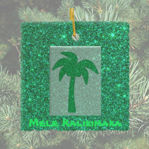 Söt Hawaiian Glitter Julgran Ornament