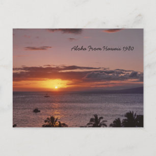 Söt Hawaiian Sunset Ligcape Aloha Hawaii Vykort