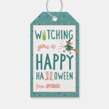 Söt Häxa önskar dig en Glad Halloween-presenttagg