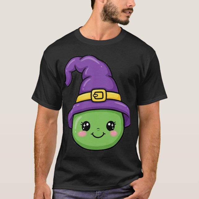 Söt häxansikte Halloween T-shirt (Framsida)