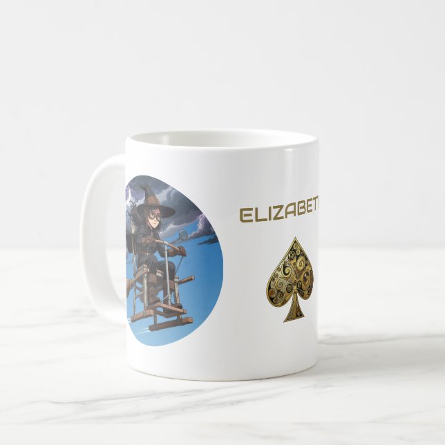 Söt Häxpilot Kaffemugg (Framsida vänster)