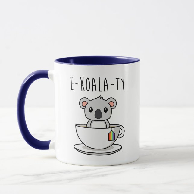 Söt HBTQ Koala Regnbåge Pride Jämlikhet Mugg (Vänster)