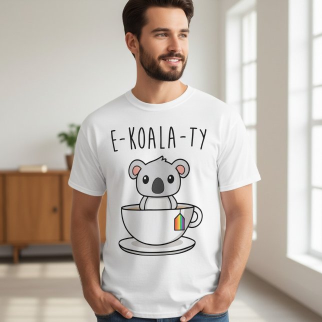 Söt HBTQ Koala Regnbåge Pride Jämlikhet T Shirt (Skapare uppladdad)