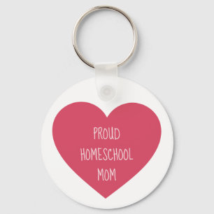 Söt Heart Proud Homeschool Mamma Nyckelring