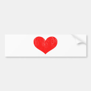 Söt Hearts Bildekal