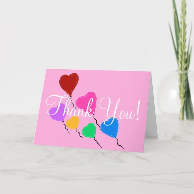 Söt Hearts Birthday Tack Kort (Framsida)